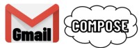 Gmail Icon with Word Compose in a bubble 